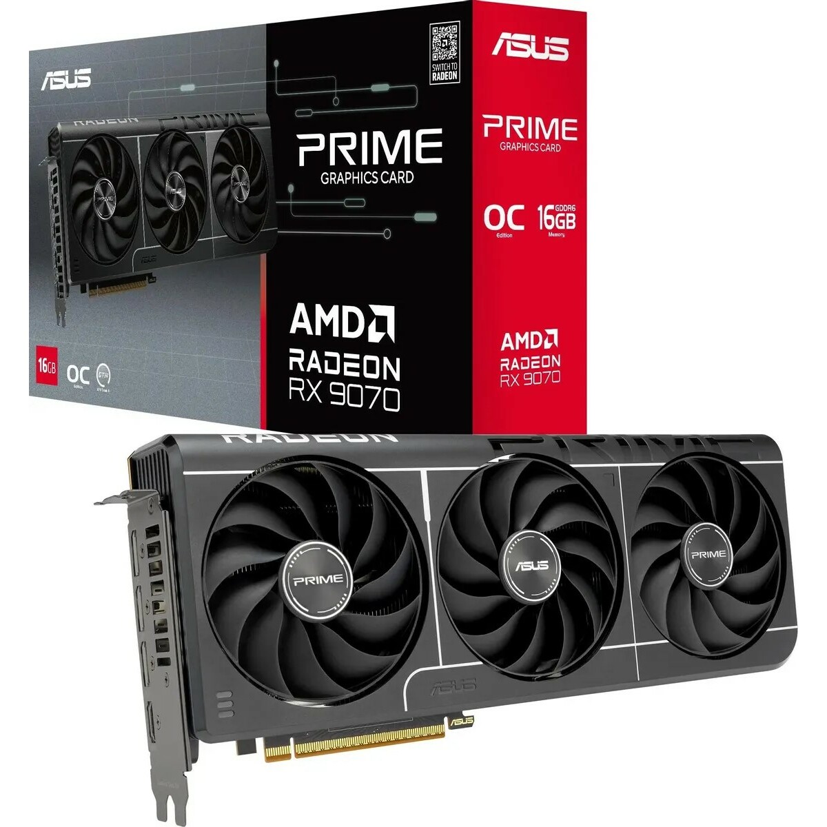Видеокарта Asus Radeon RX 9070 PRIME OC 16Gb (PRIME-RX9070-O16G-EVO)
