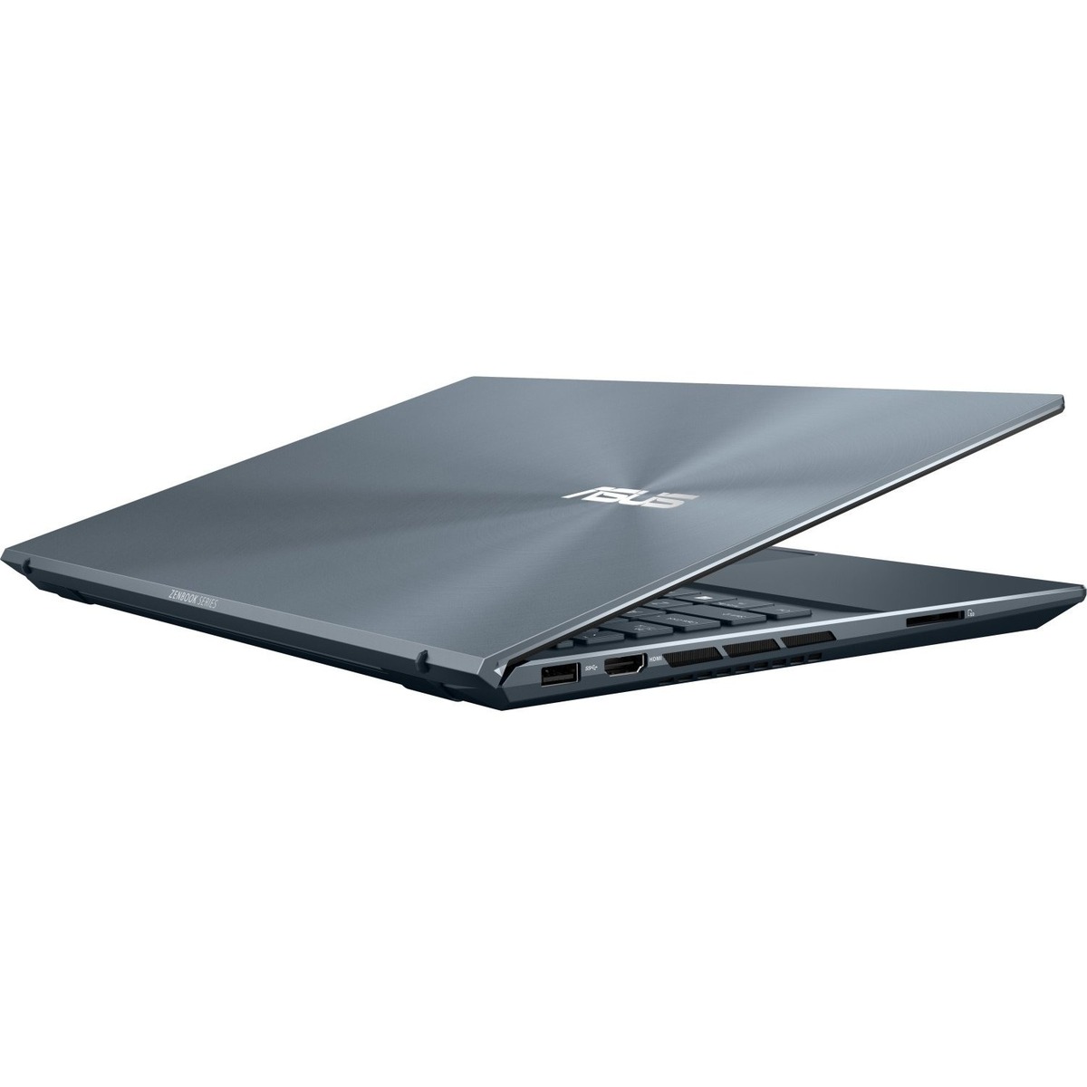 Ноутбук Asus ZenBook Pro 15 UM535QE-KY247W (AMD Ryzen 7 5800H 3.2Ghz / 16Gb DDR4 / SSD 512G / NVIDIA GeForce RTX 3050 Ti / 15.6“ / OLED / FHD (1920х1080) / Windows 11 Home / pine grey / WiFi / BT / Cam)