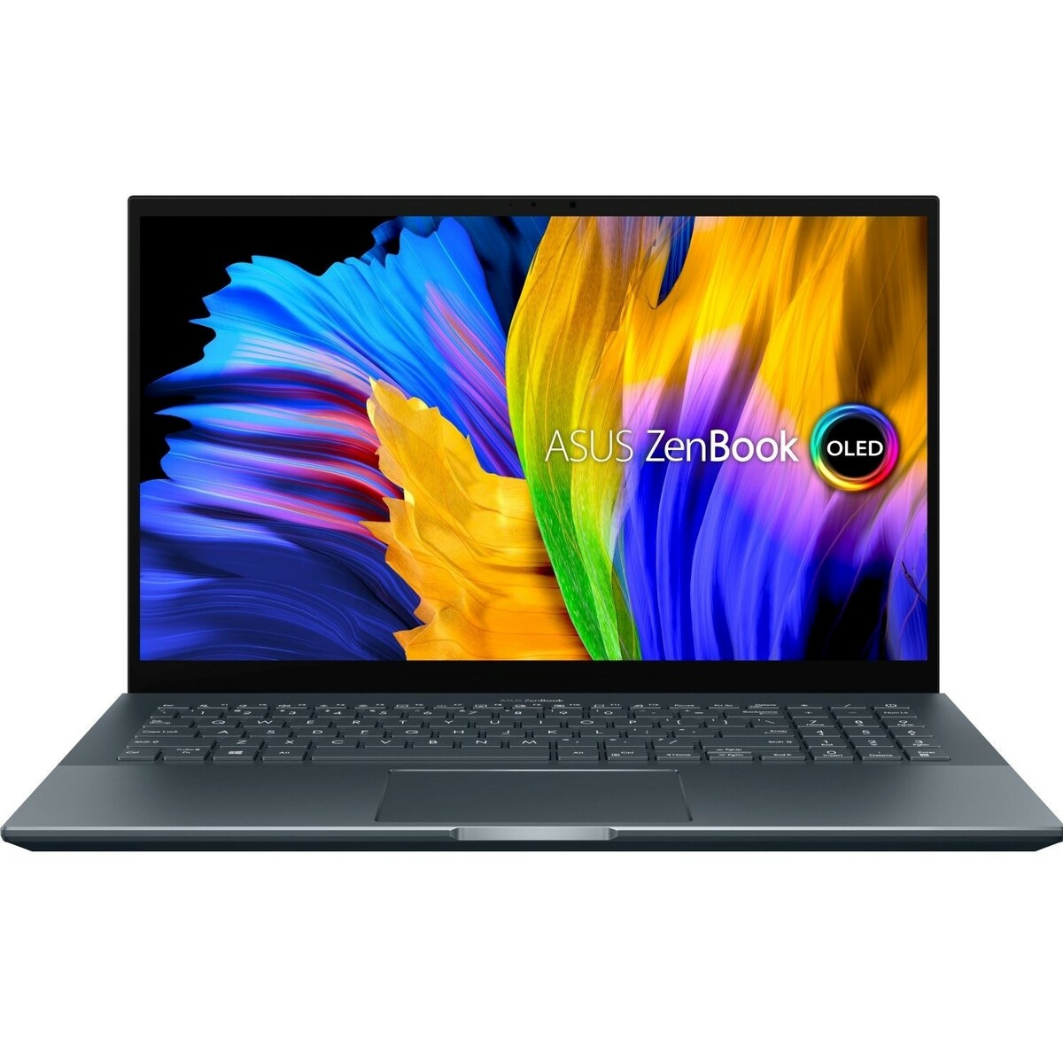 Ноутбук Asus ZenBook Pro 15 UM535QE-KY247W (AMD Ryzen 7 5800H 3.2Ghz / 16Gb DDR4 / SSD 512G / NVIDIA GeForce RTX 3050 Ti / 15.6“ / OLED / FHD (1920х1080) / Windows 11 Home / pine grey / WiFi / BT / Cam)