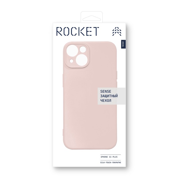 Чехол-накладка Rocket Sense Case Soft Touch для смартфона Apple iPhone 15 Plus (Цвет: Peach)