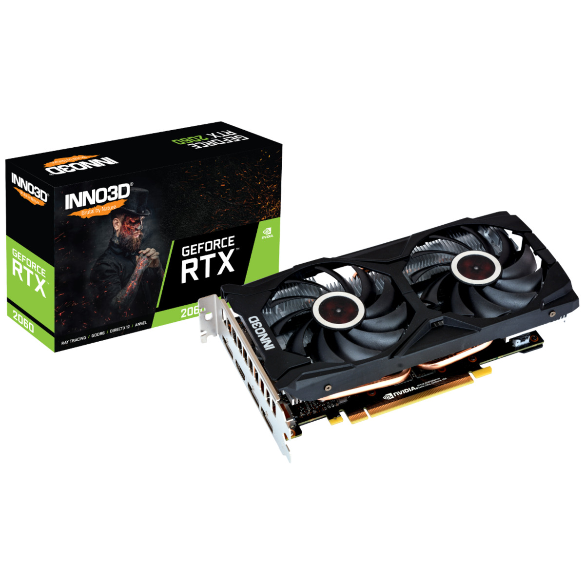 Видеокарта INNO3D GeForce RTX 2060 Twin X2 6Gb