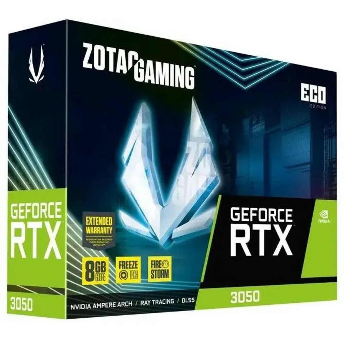 Видеокарта Zotac GeForce RTX 3050 ECO  8Gb (ZT-A30500K-10M)