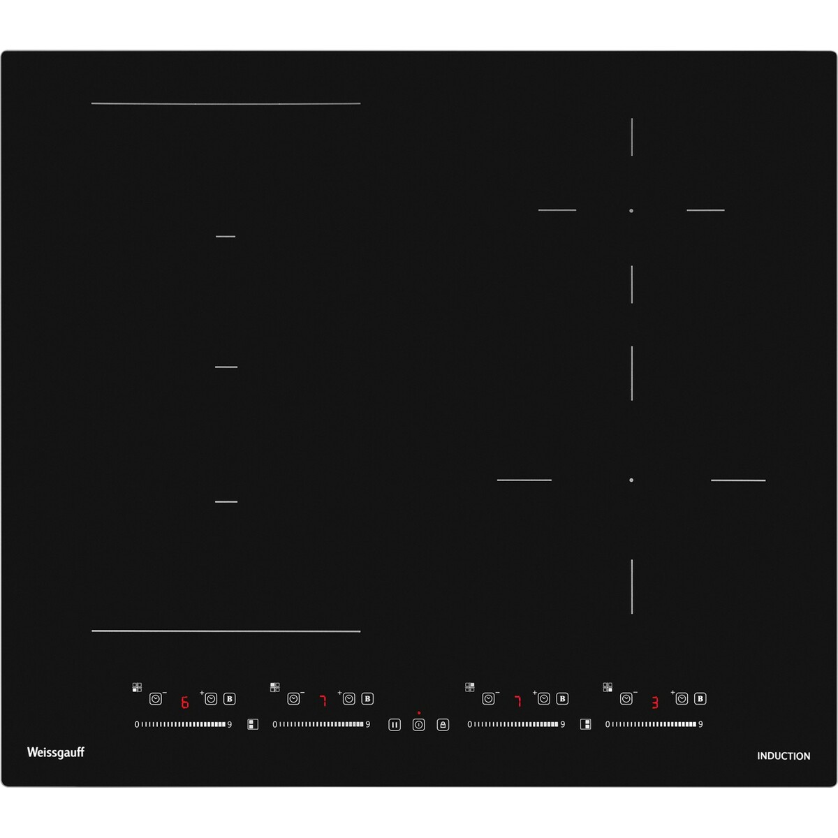 Индукционная варочная панель Weissgauff HI 645 Flex Premium, черный