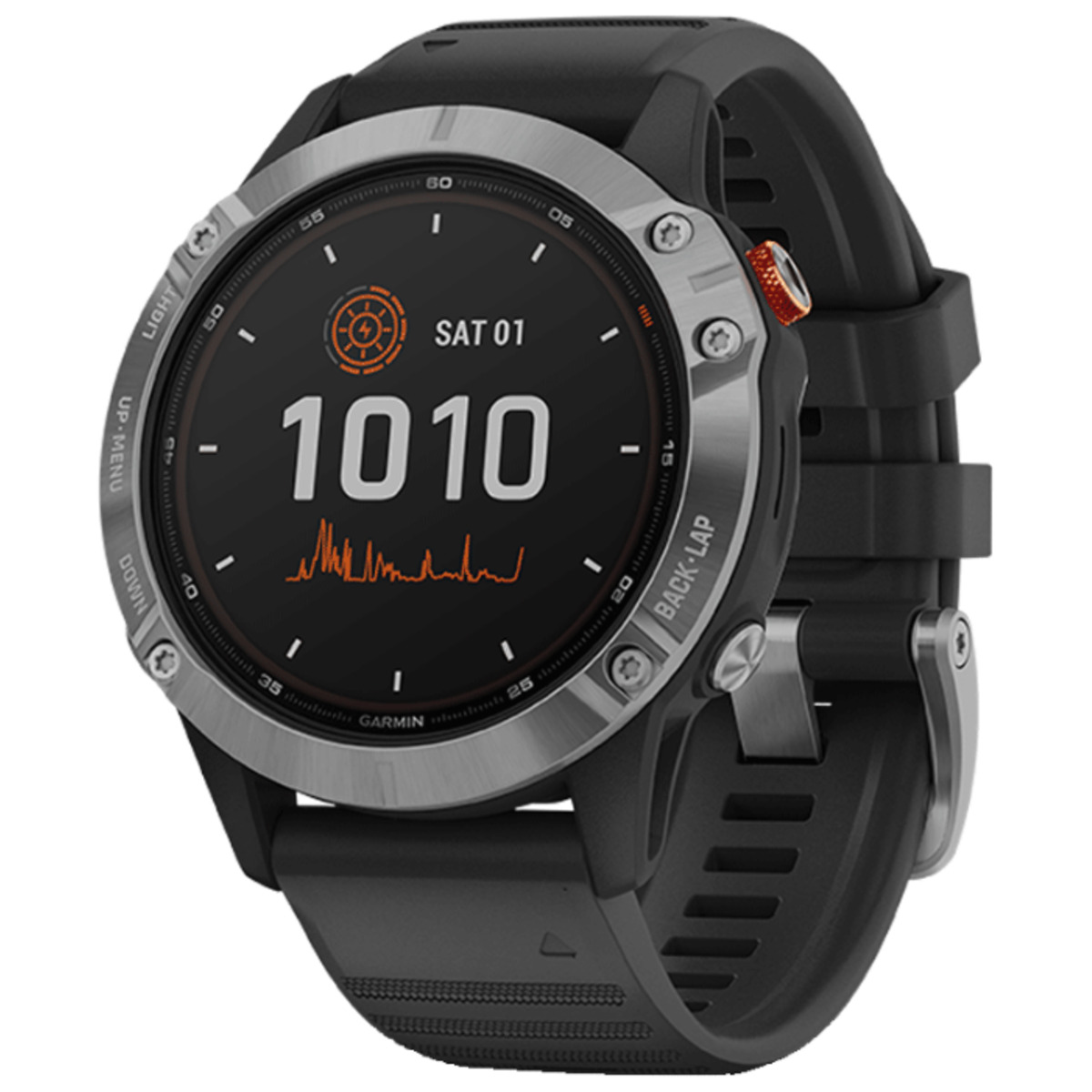 Умные часы Garmin Fenix 6 Solar (Цвет: Silver/Black)