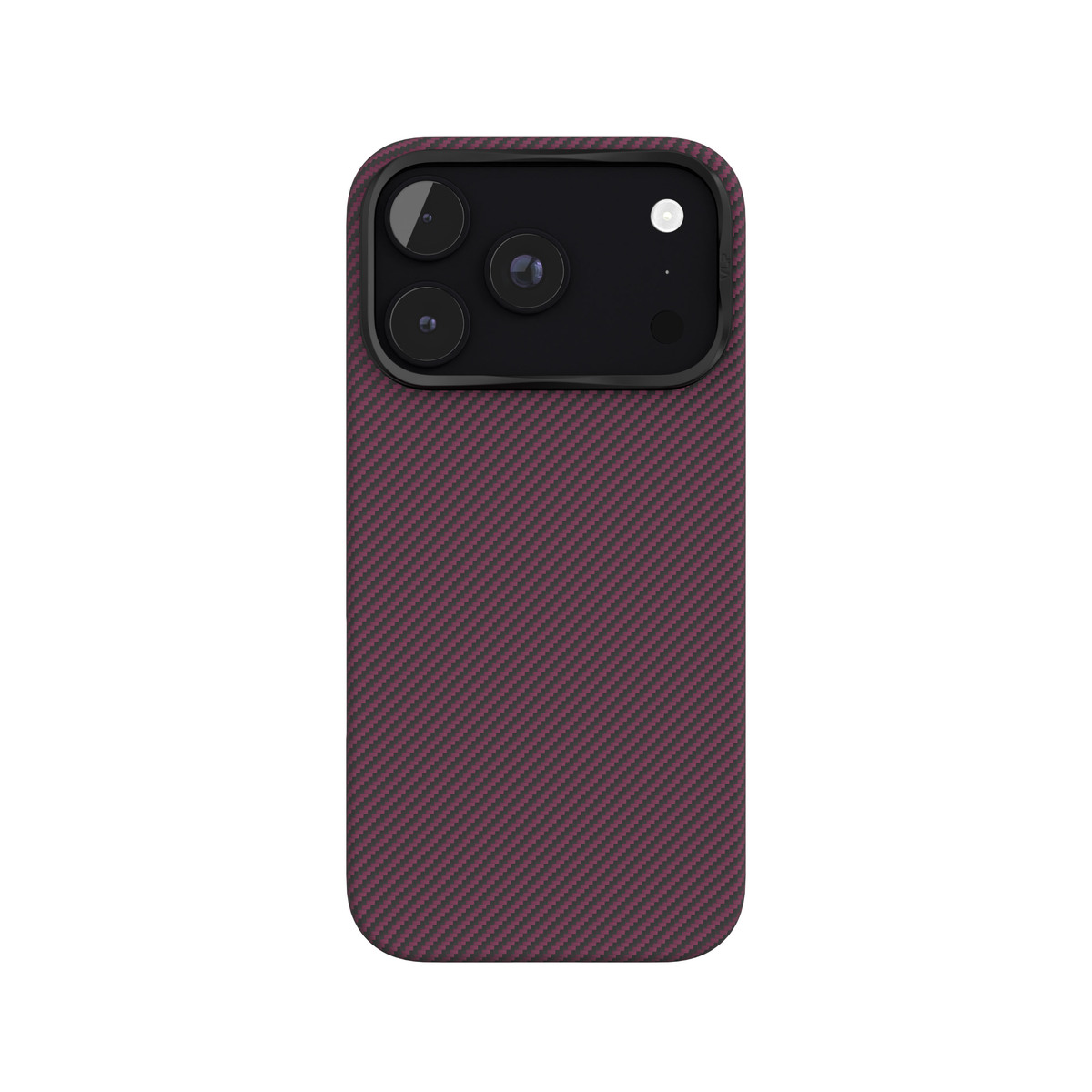 Чехол-накладка VLP Kevlar Case with MagSafe для смартфона Apple iPhone 18 Pro, темно-вишнёвый