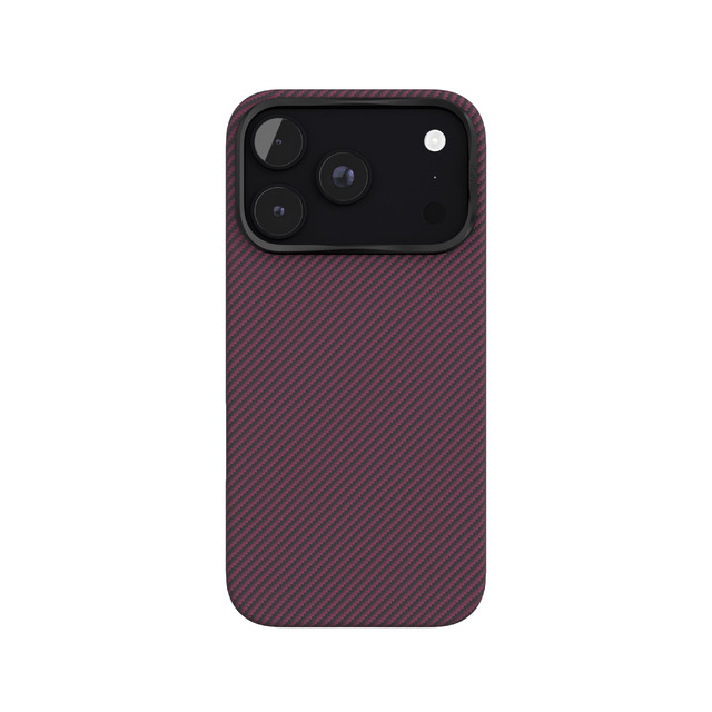 Чехол-накладка VLP Kevlar Case with MagSafe для смартфона Apple iPhone 18 Pro, темно-вишнёвый Чехол-накладка VLP Kevlar Case with MagSafe для смартфона Apple iPhone 18 Pro, темно-вишнёвый