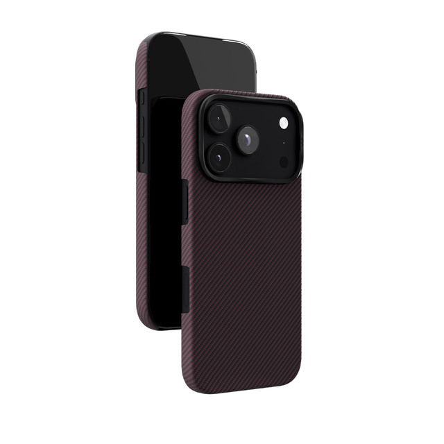 Чехол-накладка VLP Kevlar Case with MagSafe для смартфона Apple iPhone 18 Pro, темно-вишнёвый Чехол-накладка VLP Kevlar Case with MagSafe для смартфона Apple iPhone 18 Pro, темно-вишнёвый