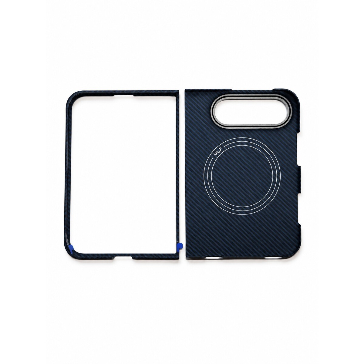 Чехол-накладка VLP Kevlar Case с MagSafe для iPhone Duo, синий