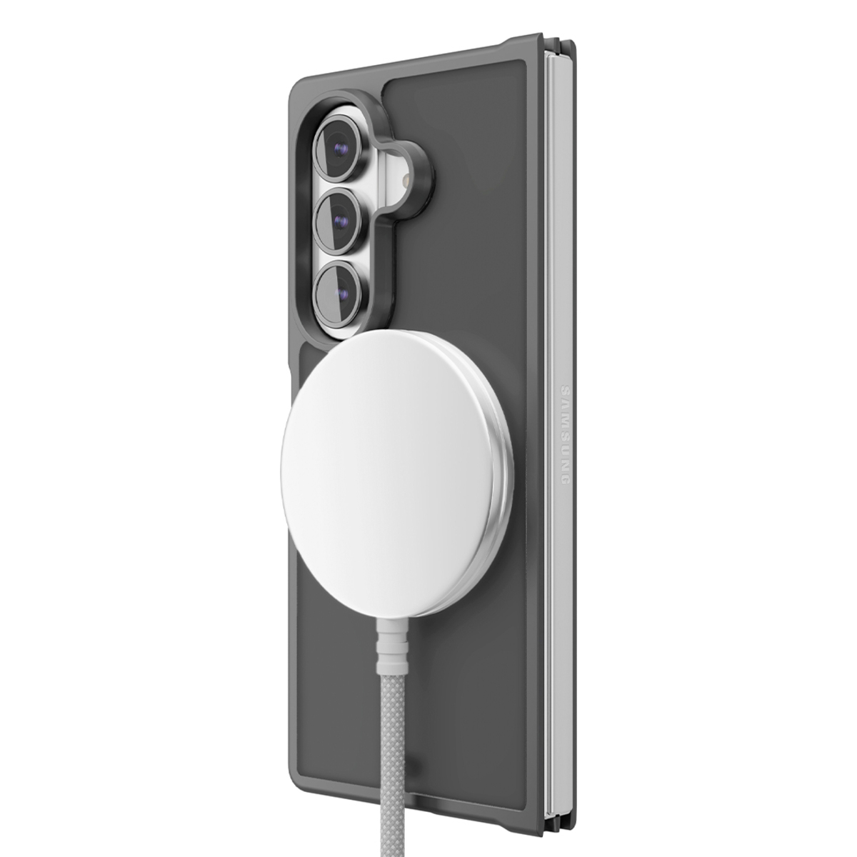Чехол-накладка VLP Moon Сase MagSafe для Samsung Galaxy Z Fold 7 (Цвет: Clear)