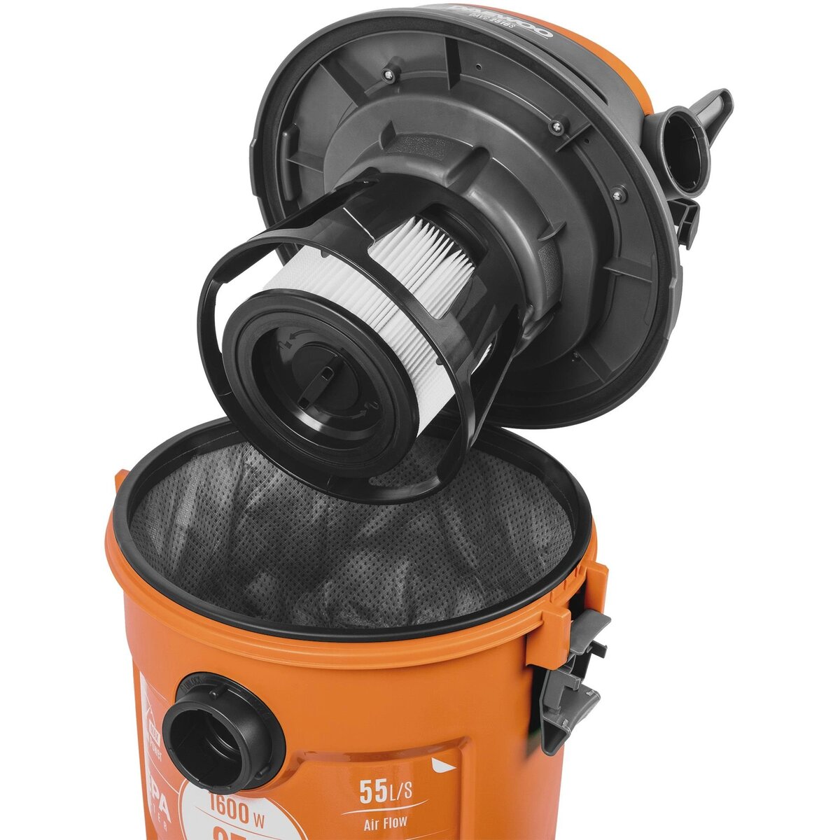 Строительный пылесос Daewoo DAVC 2516S (Цвет: Orange)