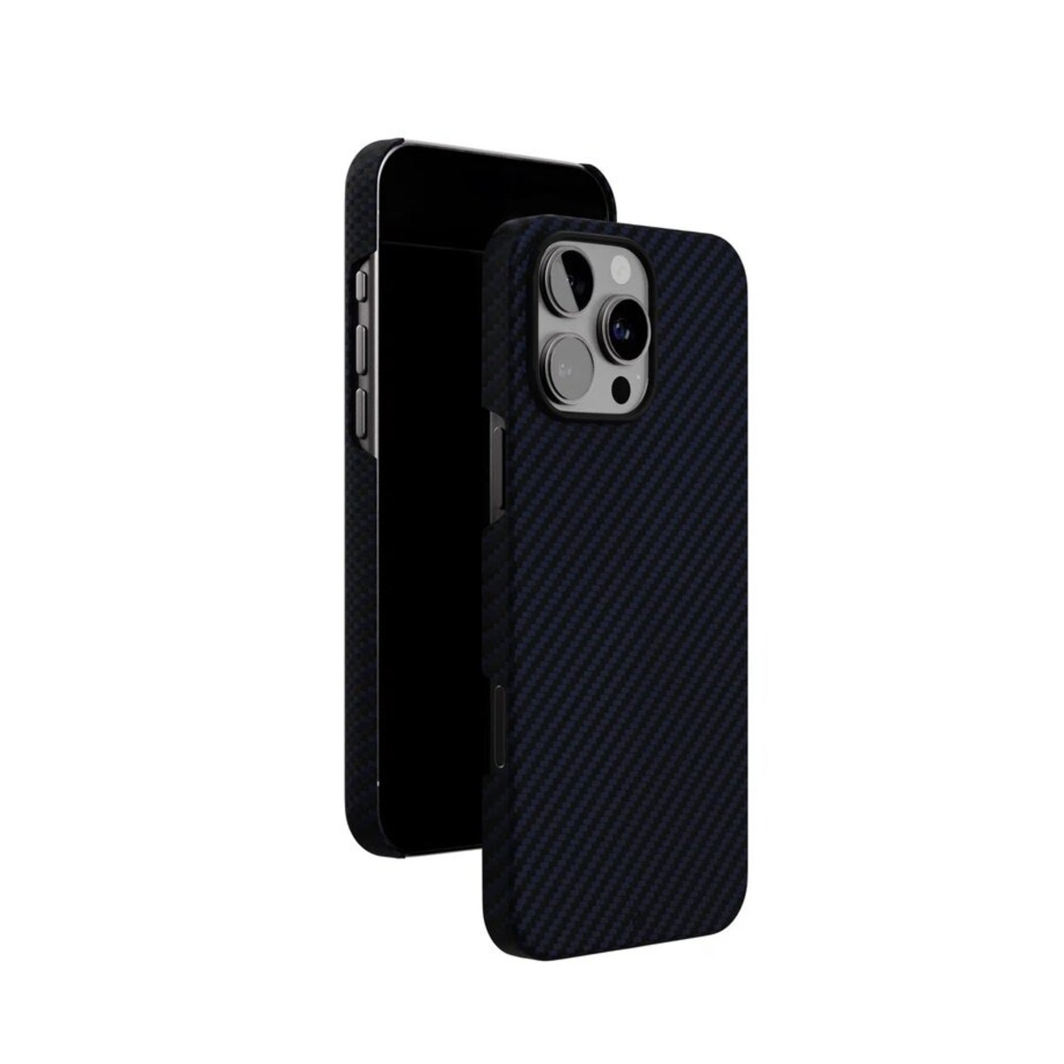 Чехол-накладка VLP Kevlar Сase with MagSafe для смартфона iPhone 16 Pro Max (Цвет: Dark Blue)