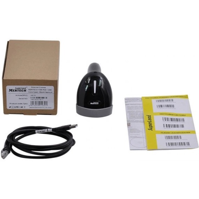 Сканер штрих-кода Mertech 1300 P2D USB, черный