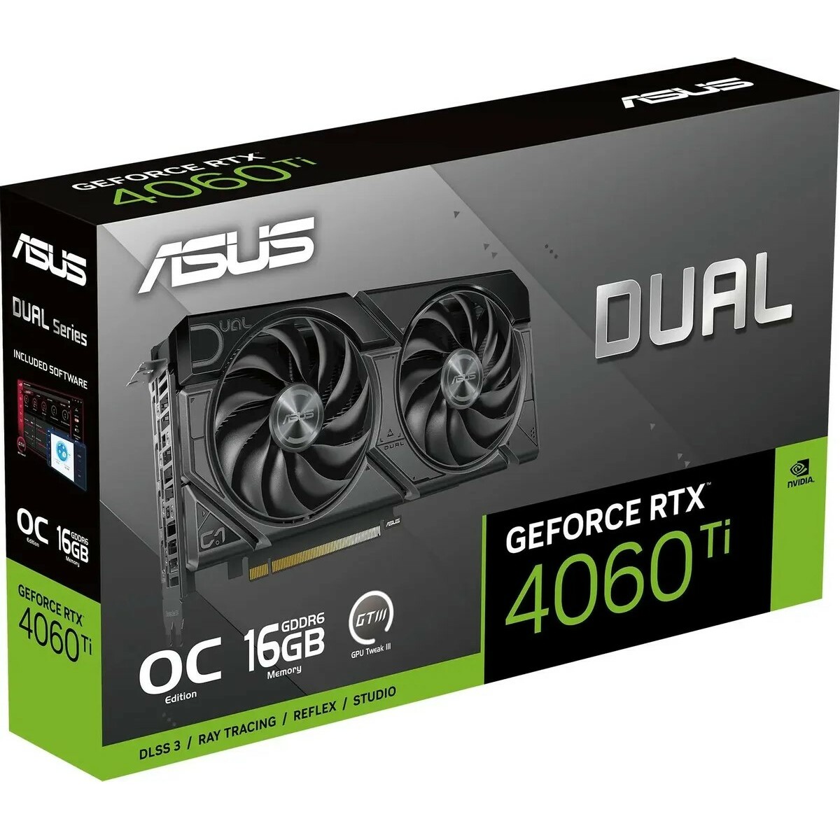 Видеокарта ASUS GeForce RTX 4060 Ti Dual EVO OC 16Gb (DUAL-RTX4060TI-O16G-EVO)