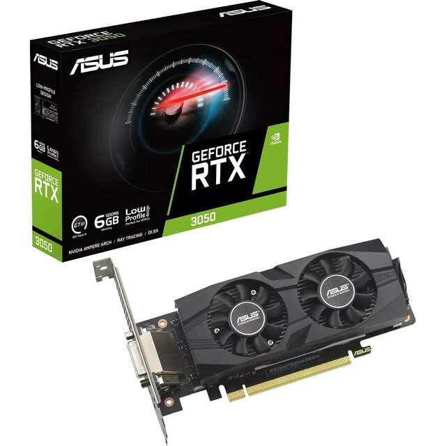 Видеокарта Asus GeForce RTX 3050 6Gb (RTX3050-O6G-LP-BRK)  