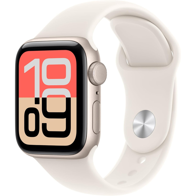 Умные часы Apple Watch SE 3 (2025) 40mm Aluminum Case with Sport Band S / M (Цвет: Starlight)