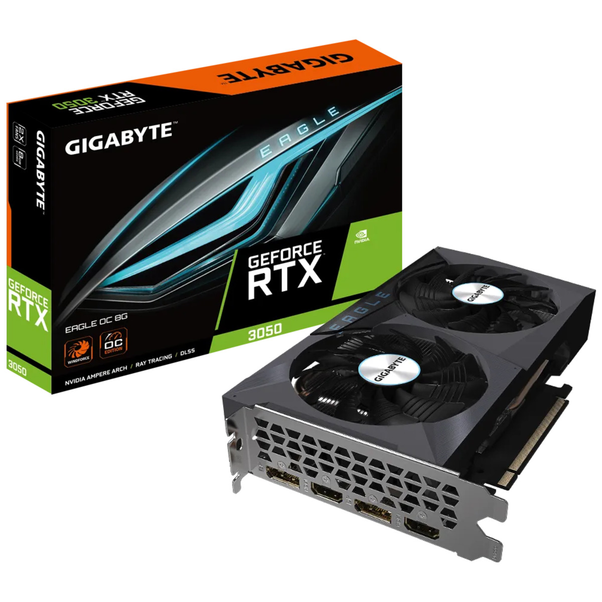 Видеокарта GIGABYTE GeForce RTX 3050 EAGLE OC 8G (GV-N3050EAGLE OC-8GD)