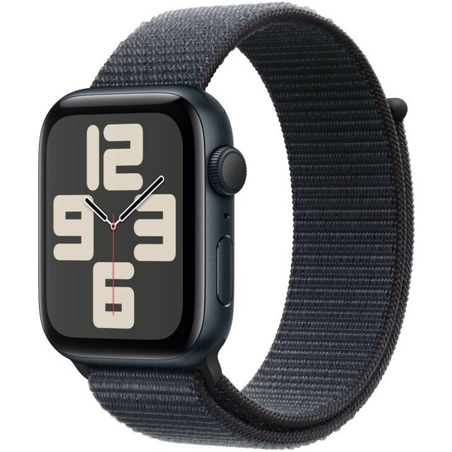 Умные часы Apple Watch SE (2024) 44mm Aluminum Case with Sport Loop (Цвет: Midnight / Ink)