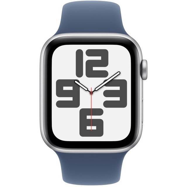 Умные часы Apple Watch SE (2024) 44mm Aluminum Case with Sport Band S / M (Цвет: Silver / Denim)