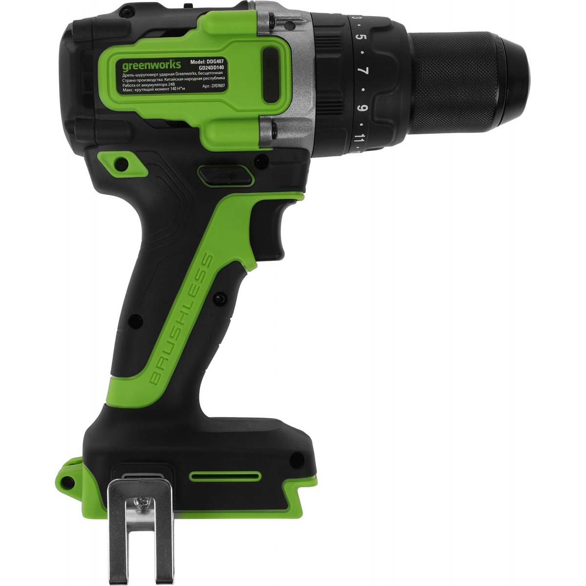 Дрель-шуруповерт Greenworks GD24DD140 (Цвет: Green)