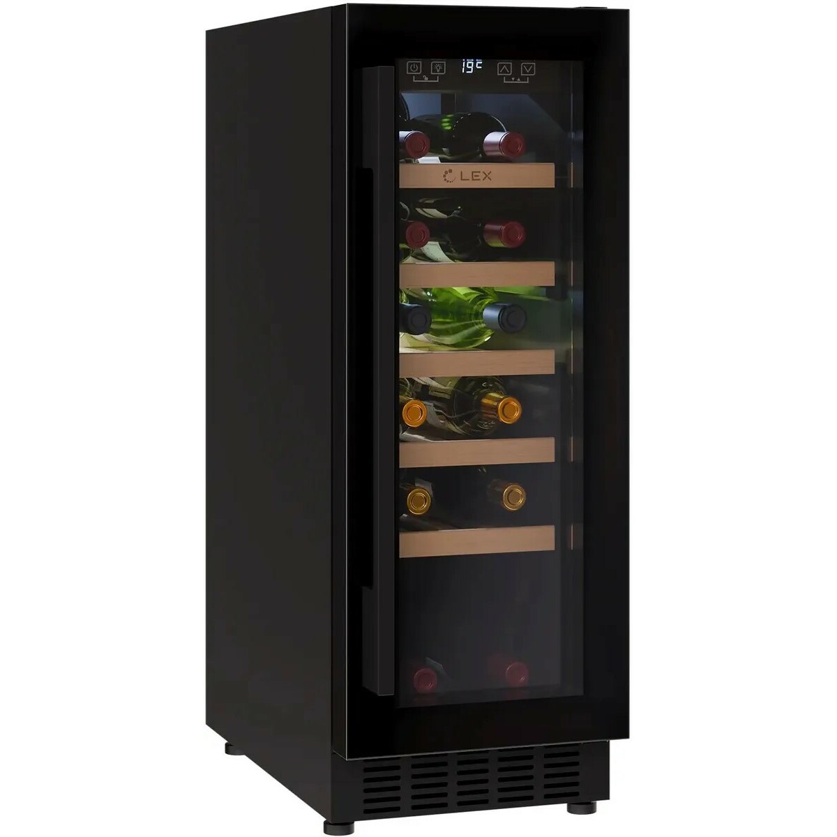Винный шкаф Lex LWD3020BL, черный