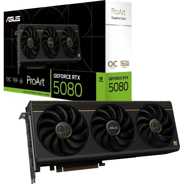 Видеокарта Asus GeForce RTX 5080 PROART OC 16Gb (PROART-RTX5080-O16G)