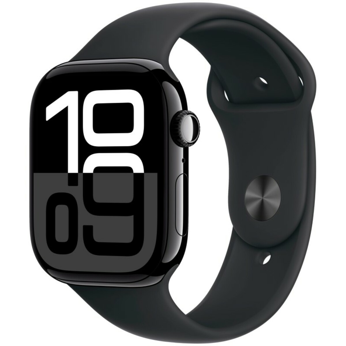 Умные часы Apple Watch Series 10 46mm Aluminum Case with Sport Band M/L (Цвет: Jet Black/Black)