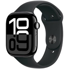 Умные часы Apple Watch Series 10 46mm Aluminum Case with Sport Band M/L (Цвет: Jet Black/Black)