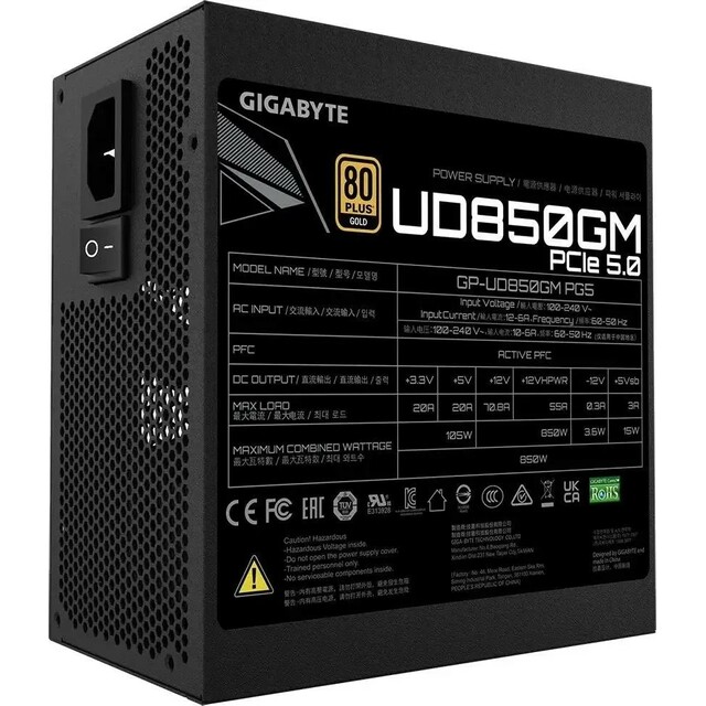 Блок питания Gigabyte ATX 850W GP-UD850GM PG5 Gen.5 