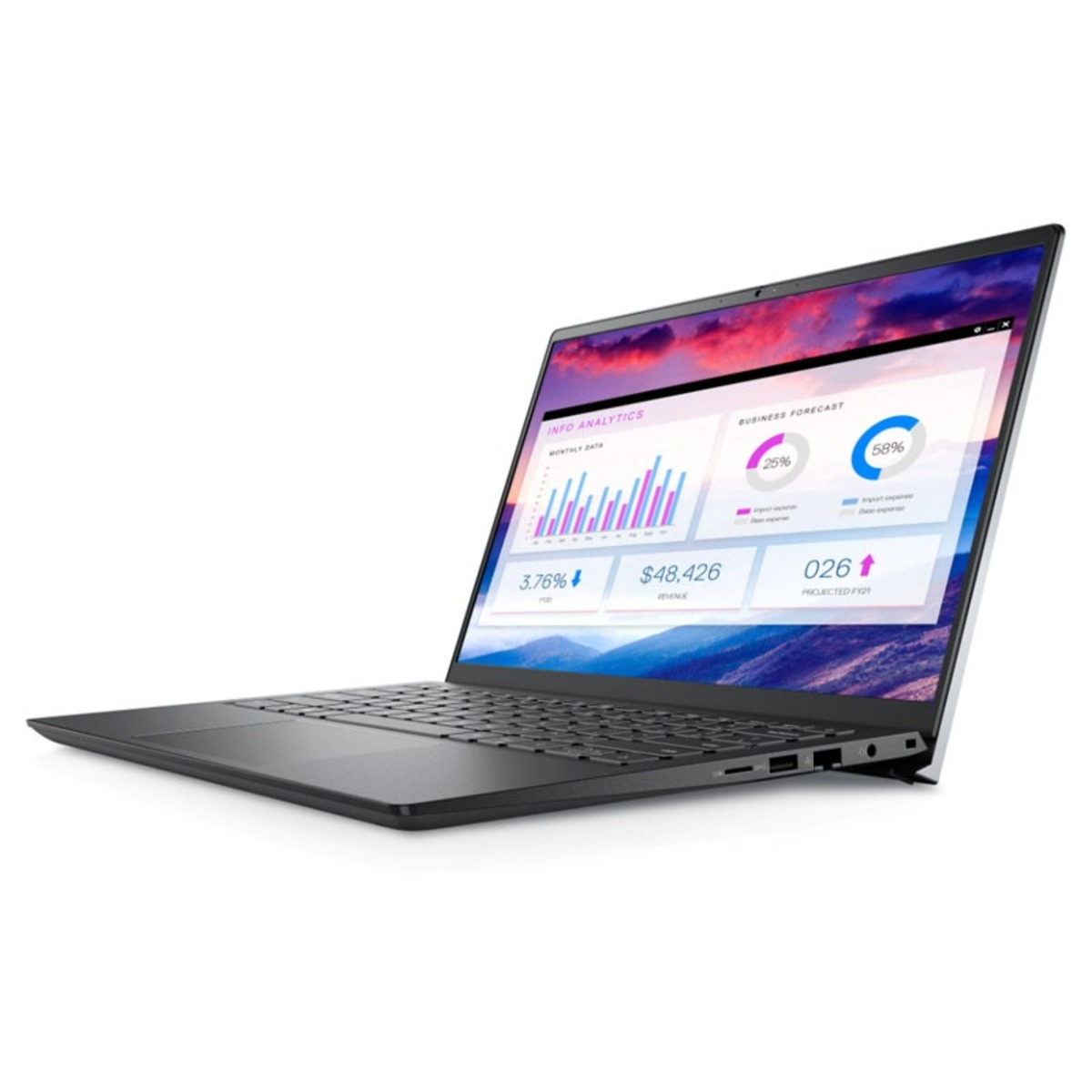 Ноутбук Dell Vostro 5410 Core i5 11300H/8Gb/SSD256Gb/NVIDIA GeForce MX450 2Gb/14 WVA/FHD (1920x1080)/Windows 10/grey/WiFi/BT/Cam