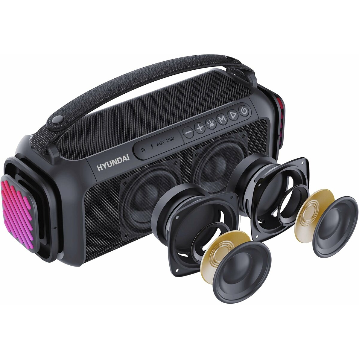 Портативная колонка Hyundai H-PS1007, черный 
