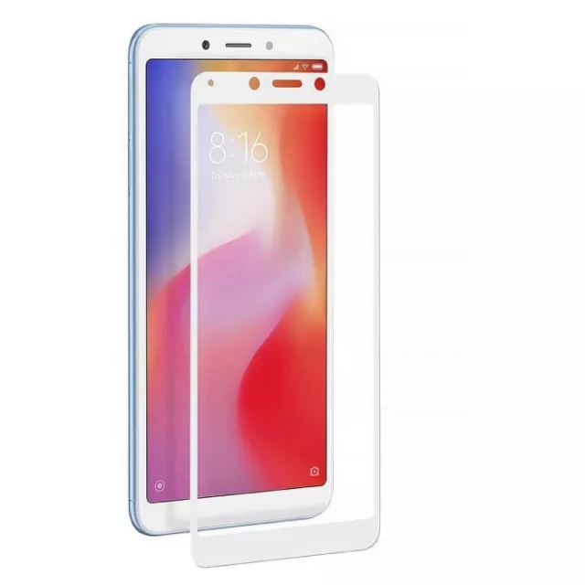 Защитная стеклопленка 3D Full Glue для смартфона Xiaomi Redmi 6/6A, белый