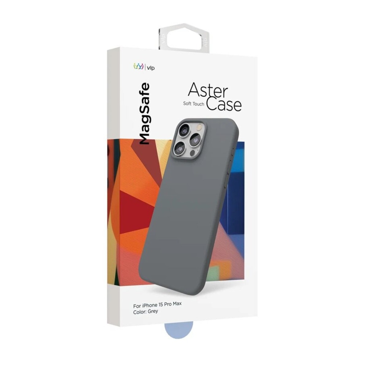 Чехол-накладка VLP Aster Case with MagSafe для смартфона Apple iPhone 15 Pro Max (Цвет: Grey)