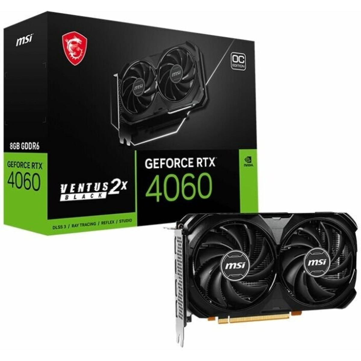 Видеокарта MSI GeForce RTX 4060 VENTUS 2X BLACK 8G OC