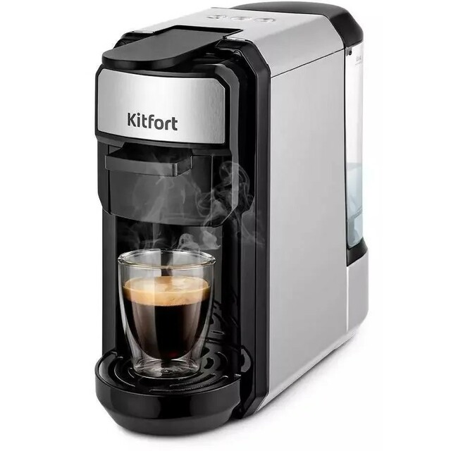 Кофемашина Kitfort КТ-7192 (Цвет: Silver / Black)