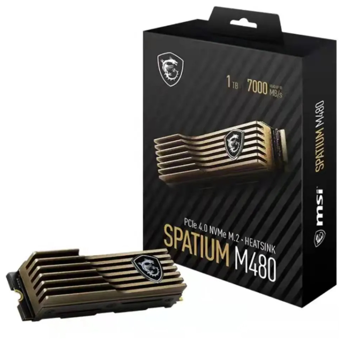 SSD жесткий диск PCIE 4.0 NVME M.2 1TB SPATIUM M480 1TB MSI