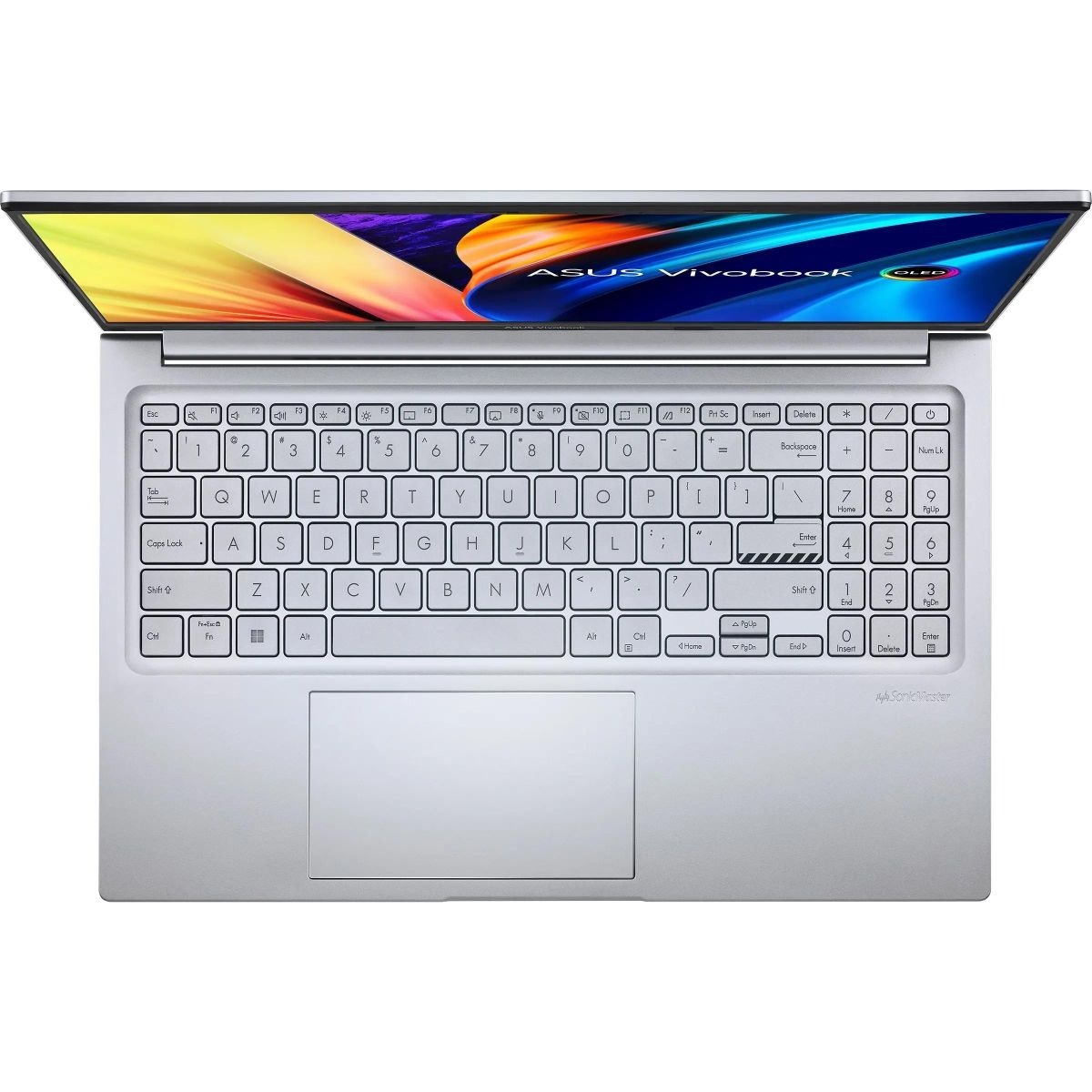 Ноутбук Asus VivoBook 16 X1505ZA-MA361 Core i5 12500H 16Gb SSD512Gb Intel Iris Xe graphics 15.6 OLED 2.8K (2880x1620) noOS silver WiFi BT Cam (90NB0ZB2-M00HT0)