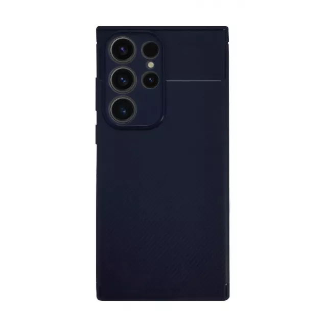 Чехол-накладка Devia Carbon Fiber Texture Case для смартфона Samsung Galaxy S23 Ultra (Цвет: Blue)
