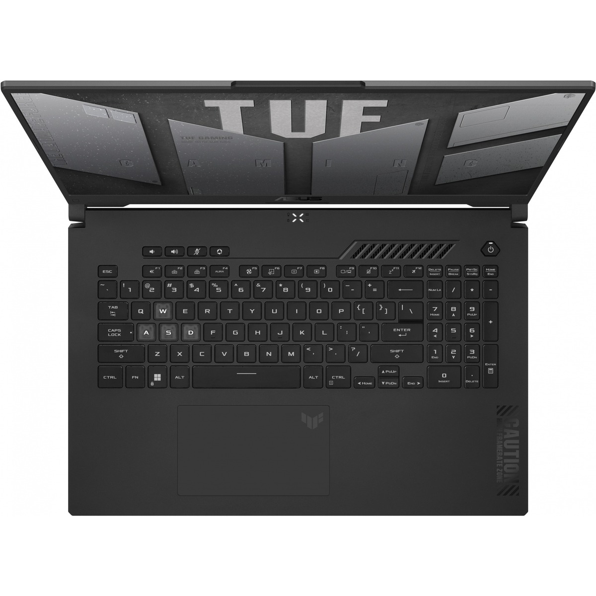 Ноутбук Asus TUF Gaming F17 FX707ZV4-HX055 i7-12700H  /  16Gb  /  SSD1Tb  /  RTX4060 8Gb  /  17.3 IPS FHD (1920x1080)  /  noOS  /  grey