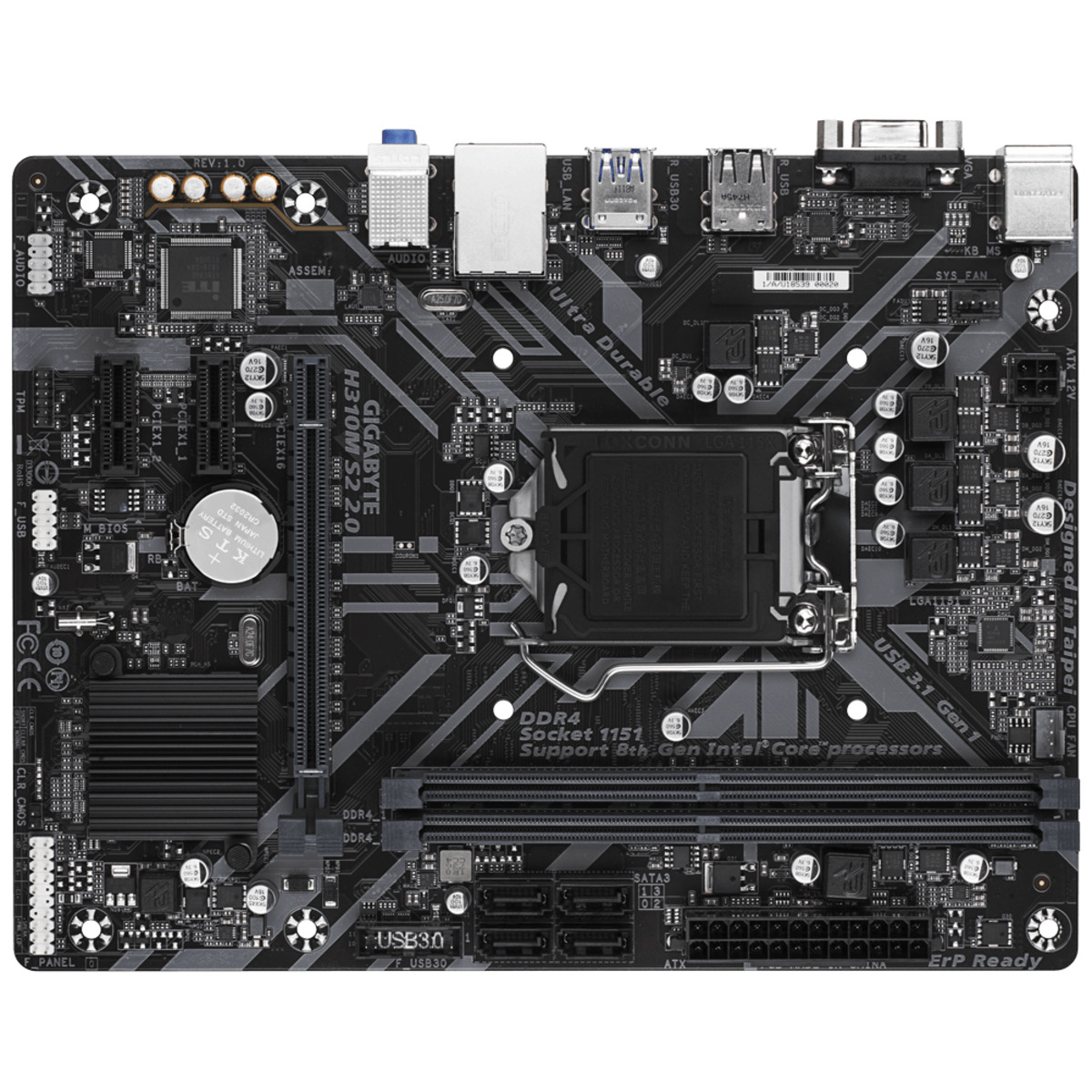 Материнская плата Gigabyte H310M S2 2.0 (OEM)