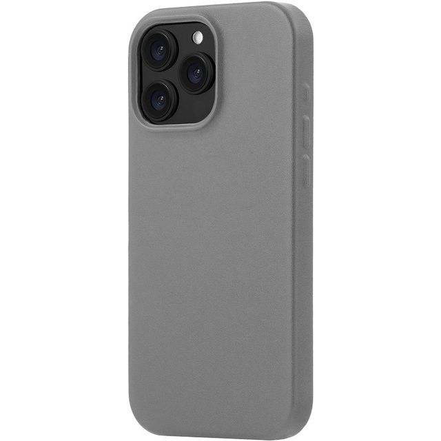 Чехол-накладка uBear Capital Leather Mag Case для смартфона Apple iPhone 16 Pro Max (Цвет: Grey)