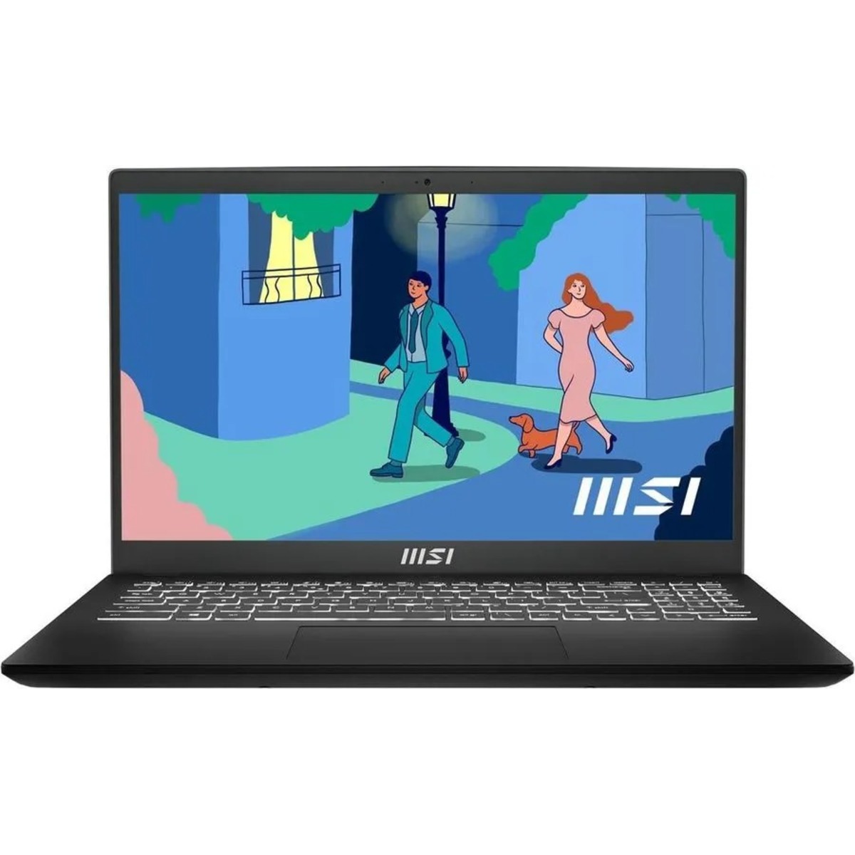Ноутбук MSI Modern 15 B12HW-002XRU Core i5 1235U 8Gb SSD512Gb Intel Arc A370M 4Gb 15.6 IPS FHD (1920x1080) Free DOS black WiFi BT Cam