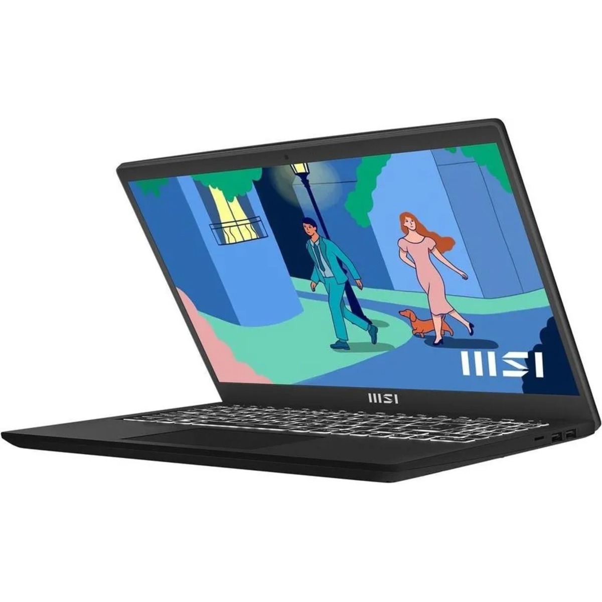 Ноутбук MSI Modern 15 B12HW-002XRU Core i5 1235U 8Gb SSD512Gb Intel Arc A370M 4Gb 15.6 IPS FHD (1920x1080) Free DOS black WiFi BT Cam