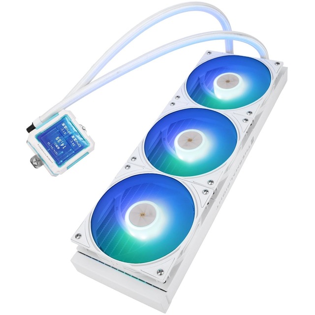 Система водяного охлаждения Thermalright Frozen Warframe PRO 360 ARGB Soc-AM5 / AM4 / 1200 / 1700 / 1851 белый 4-pin 29.8dB Al LCD Ret (F-WFRAME-PRO-360-WH-ARGB) Система водяного охлаждения Thermalright Frozen Warframe PRO 360 ARGB Soc-AM5 / AM4 / 1200 / 1700 / 1851 белый 4-pin 29.8dB Al LCD Ret (F-WFRAME-PRO-360-WH-ARGB)