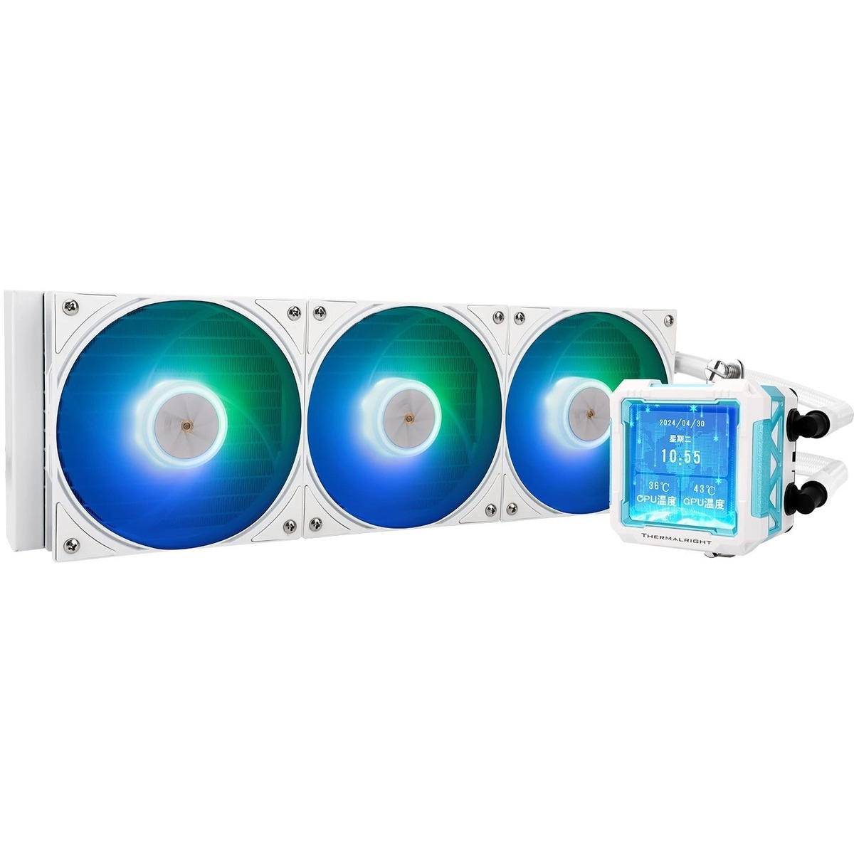 Система водяного охлаждения Thermalright Frozen Warframe PRO 360 ARGB Soc-AM5 / AM4 / 1200 / 1700 / 1851 белый 4-pin 29.8dB Al LCD Ret (F-WFRAME-PRO-360-WH-ARGB)