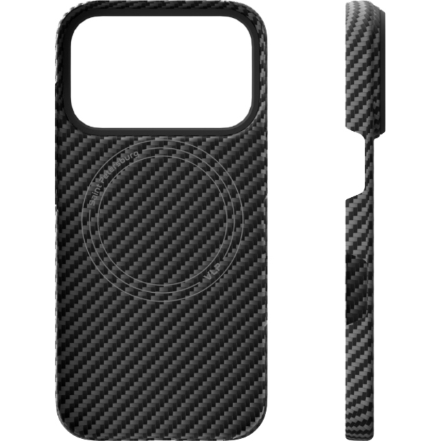 Чехол-накладка VLP Kevlar Case with MagSafe для смартфона Apple iPhone 17 Pro, черный