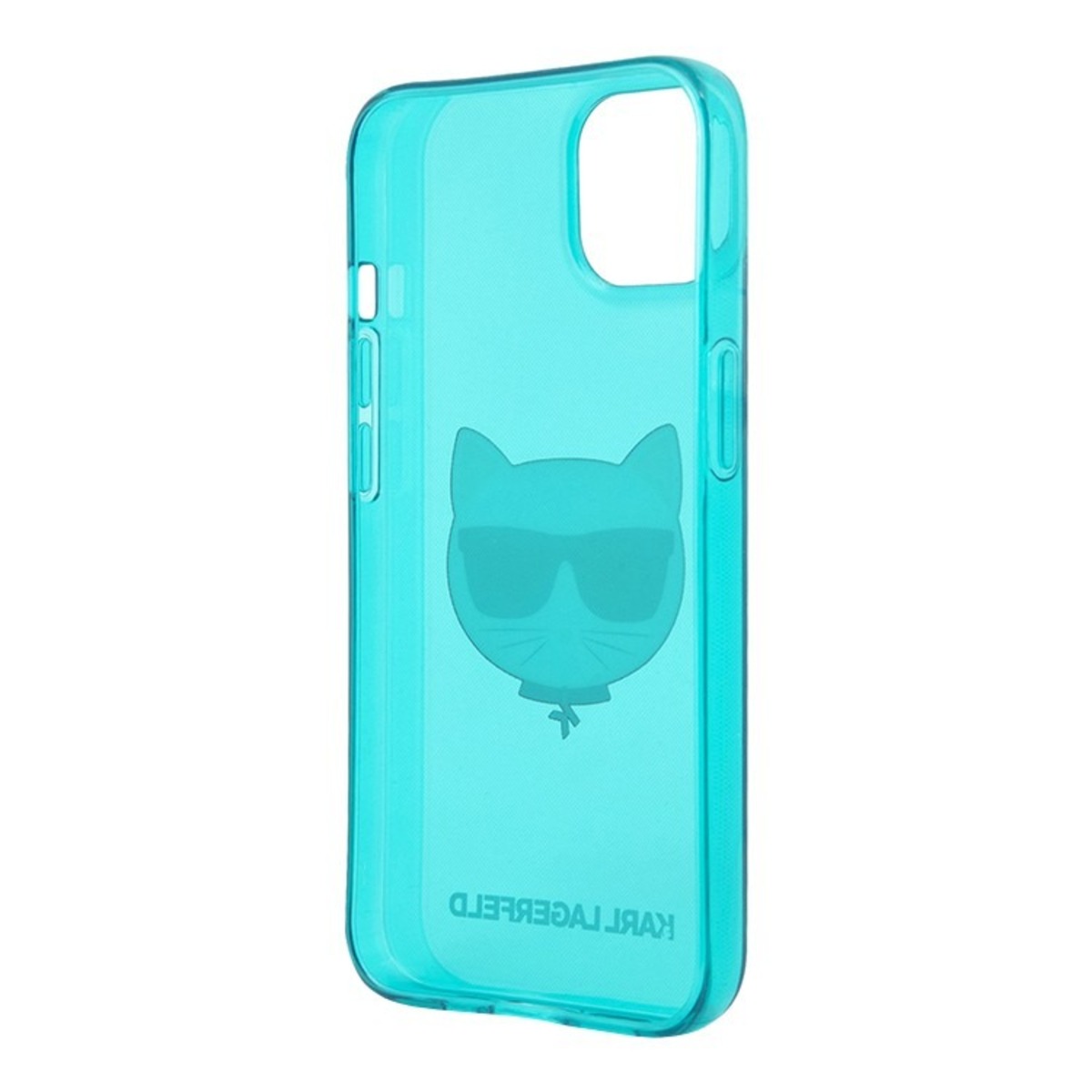 Чехол-накладка Karl Lagerfeld TPU FLUO Case Choupette's для смартфона Apple iPhone 13 (Цвет: Blue)