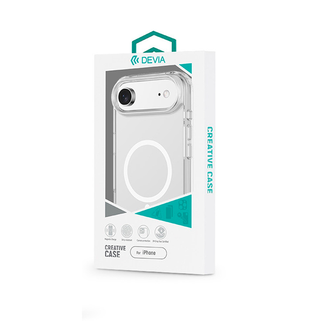 Чехол-накладка Devia Crystal Series Magnetic ShockProof Case(Built-in touch) для смартфона iPhone 17 Air (Цвет: Clear)