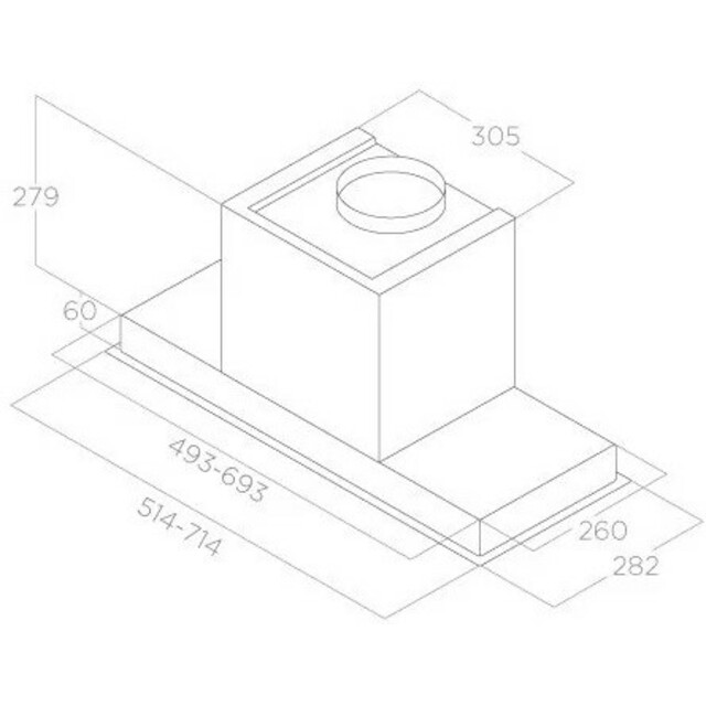 Вытяжка Elica hidden 2.0 IXGL/A/60. Elica Box in Plus IXGL/A/60 prf0097795a.