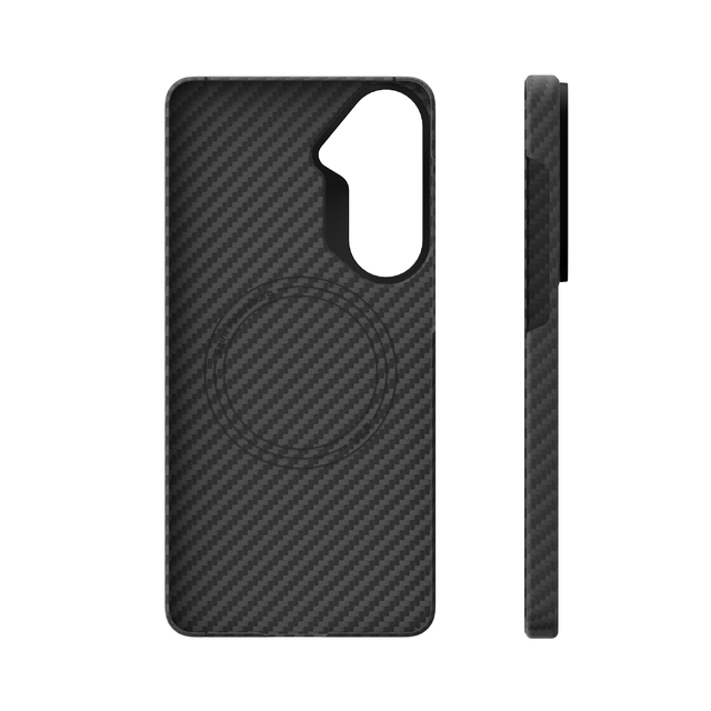 Чехол-накладка VLP Kevlar Сase MagSafe для Samsung S26 Plus (Цвет:Black)