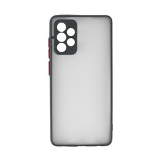 Чехол-накладка матовая с окантовкой для смартфона Samsung Galaxy A72, черный